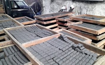 proses produksi briket arang kelapa